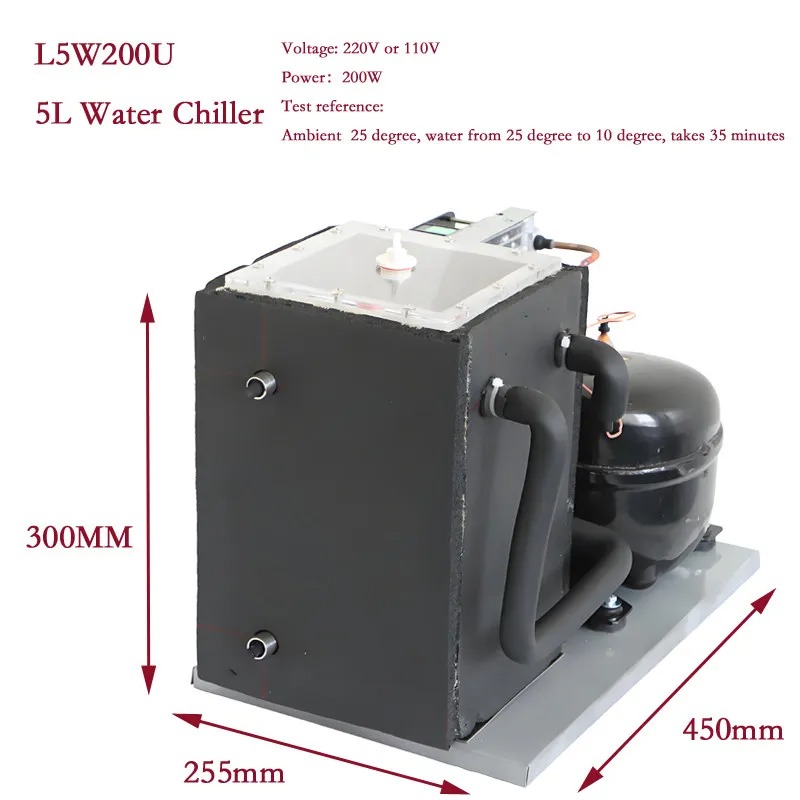 Компрессорный охладитель 5 л - – обзор и цена Laser Chiller Water Cooler